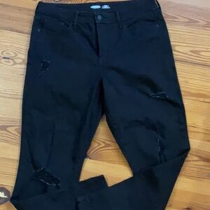 Old Navy Black Distressed Jeans